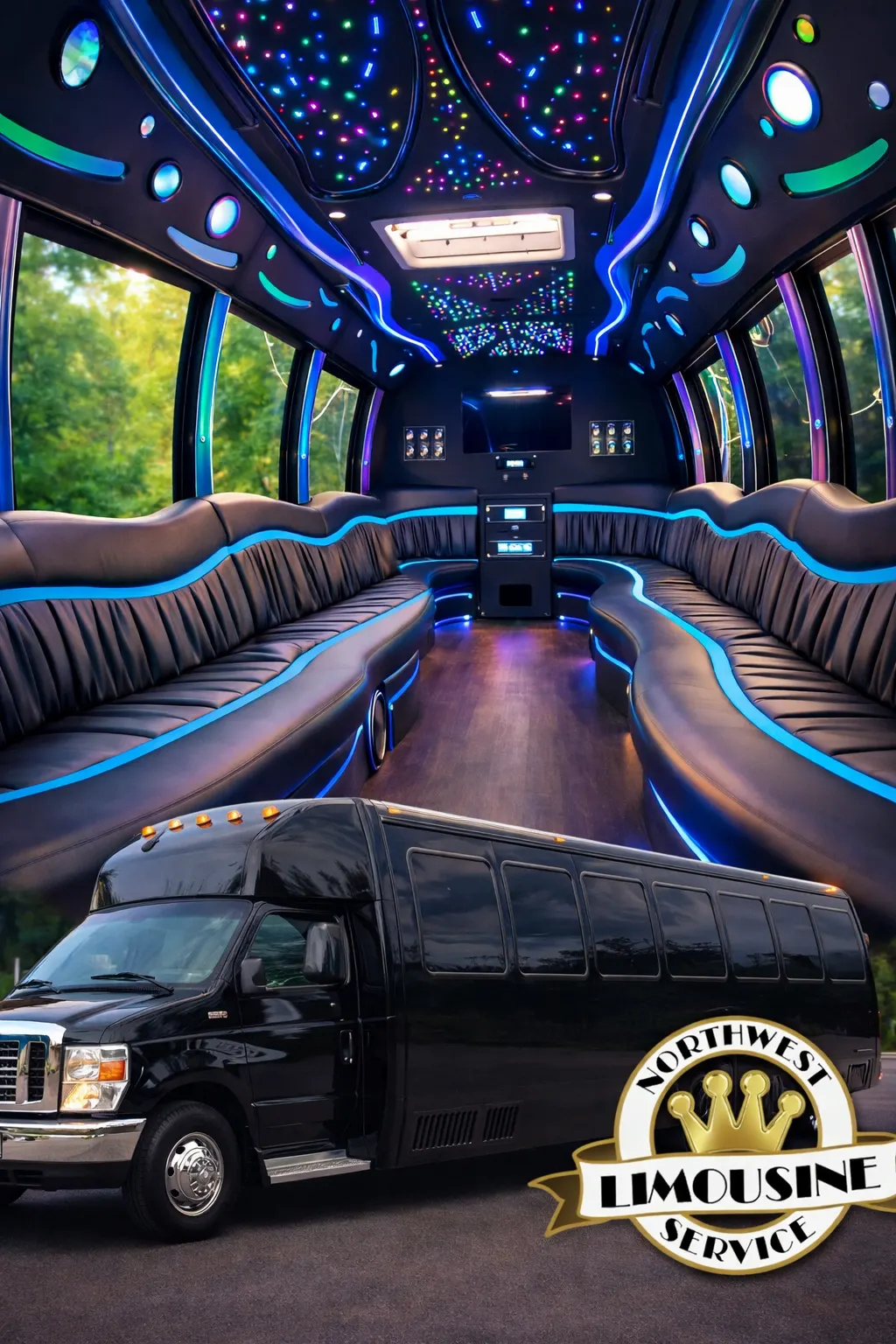 Black bellingham Party Bus
